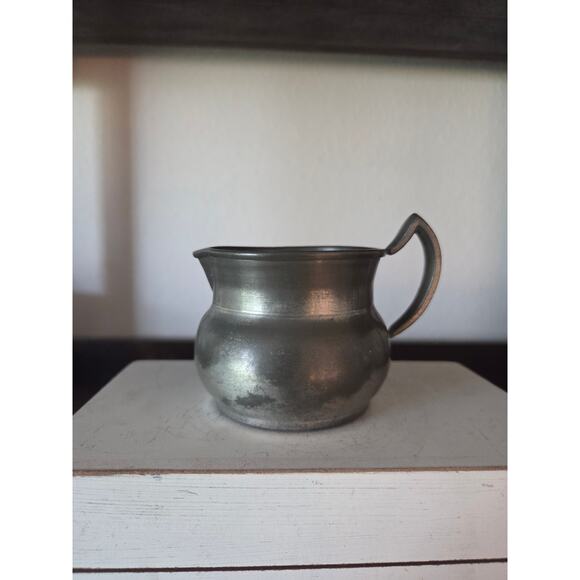 Jennings Brothers Minuet Pewter Creamer & Sugar Set Vintage Early Americana - Picture 2 of 9